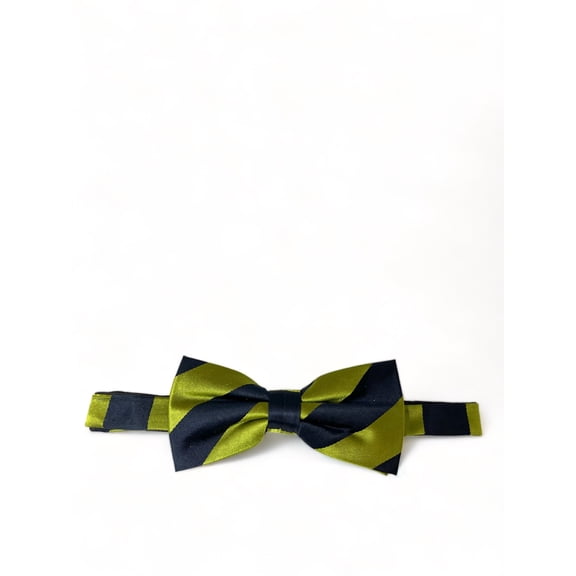 Green and Navy Silk Bow Tie