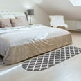 thumbnail image 2 of Ottomanson Non-Slip Hallway Runner Rug 20" x 59" Oval Perfect for High Traffic Areas, Gray Trellis, 2 of 8