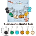 thumbnail image 2 of 24 Pcs Acrylic Rhinestone Cat Head Stitch Markers Crochet Stitch Marker Charms 304 Stainless Steel Clasp Locking Stitch Marker for Knitting Weaving Sewing Jewelry Making for DIY, 2 of 6