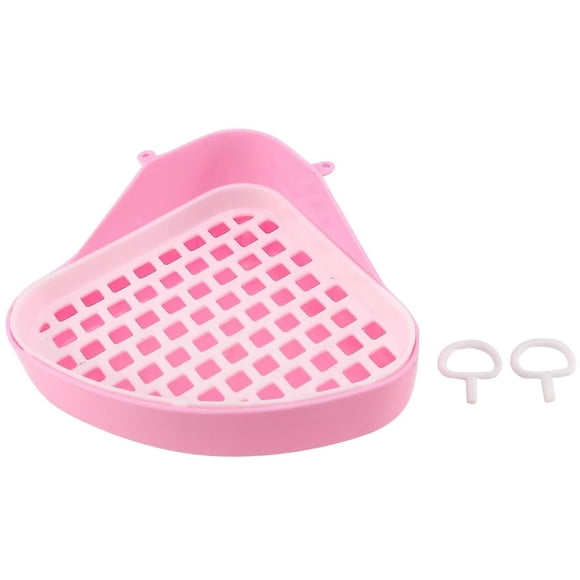 Rabbit Toilet Litter Tray,Small Animal Toilet Potty, Pet Litter Trays for Rabbit, (Pink)