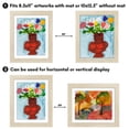 thumbnail image 6 of Americanflat 10x12.5 Kids Art Frame with 8.5x11 Mat 2 Pack Holds 100 Art Pieces Magnetic Letter Size - Light, 6 of 8