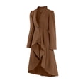 thumbnail image 2 of qolati Halloween Gothic Long Jacket Women Renaissance Steampunk Tailcoat Coat Long Sleeve High Low Ruffle Hem Medieval Victorian Blazer Coffee XL, 2 of 7