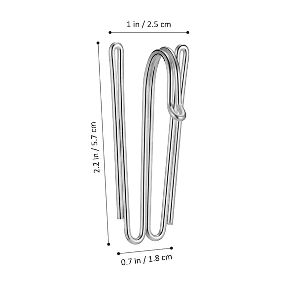 HOOWIFFY Heavy Duty Stainless Steel Drapery Hooks Finish for Home Curtains 50 Pieces