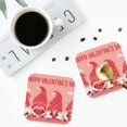 thumbnail image 4 of Yiaed Gnomes Hold The Letters LOVE Print Leather Coasters for Drinks - Cup Coasters Coffee Table Kitchen Table Bar, Home & Office Gifts Handmade Drink Coasters-Square, 4 of 6