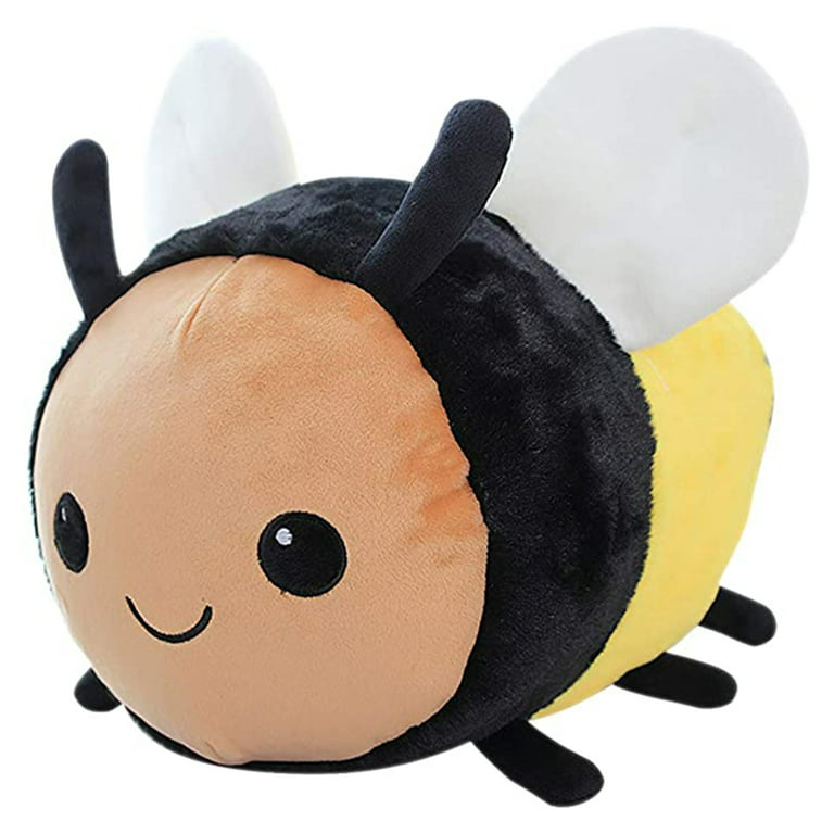 Etna Plush Buzzing Bees Toy - Cute Soft Mommy Bee Carrier Holds 4 Baby Bee Dolls, Squeeze Activated Sounds