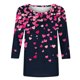 thumbnail image 5 of TaTaai Women's Casual 3/4 Sleeve T-Shirts Round Neck Cute Tunic Tops Basic Tees Blouses Business Work Tee Top Valentine's Day Gift, 5 of 7