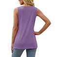 thumbnail image 5 of Fantaslook Tank Tops for Women Summer Square Neck Sleeveless Casual Tops Side Split Shirts, 5 of 9