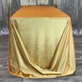 thumbnail image 4 of Your Chair Covers - 90 x 132 Inch Rectangular Velvet Tablecloth Gold, 4 of 5