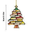 thumbnail image 3 of Dongrere Stacked-books Ornament Christmas Hanging Ornament for Christmas Tree & Car Interior Decoration, 3 of 5