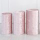 thumbnail image 1 of Juego de 3 fundas de soporte cilíndrico rosa de spandex, funda de pedestal para decoración de fiesta de boda y cumpleaños, solo contiene fundas cilíndricas (tela de terciopelo - pequeña), 1 of 5