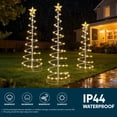 thumbnail image 6 of Joyfy 3 Pack Spiral Tree Christmas Decoration Outdoor,218 LED Christmas Tree Light Decorations,Christmas Yard Light with Stakes Decorations Outdoor Holiday Decor, 6 of 11