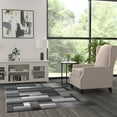 thumbnail image 3 of BizChair Modern Contemporary Area Rug, Grey Black (5 Feet X 7 Feet), 3 of 7