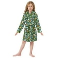 thumbnail image 6 of FORMRS Niños Bathrobe Unisex Hooded Robe Soft Plush Pajamas Sleepwear, Size 2-3T, Flourish Flowers Pattern, 6 of 7