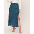 thumbnail image 2 of Moomaya Printed A-Line Skirt With Slit For Women, High Waist Midi Skirts, 2 of 8