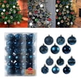thumbnail image 1 of Adornos de bolas colgantes de Navidad 48 piezas perfecl 6 cm y 4 cm Azul, 1 of 8