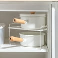 thumbnail image 2 of OULII 1Pack Lumber Storage Metal Rack Carbon Steel White Simple and Compact for Balcony, 2 of 8