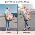 thumbnail image 5 of Pug Dogs with Pioneer Flower Travel Tote Bags for Women Carry On,Large Weekender Bags for Women Travel,Multi Functional Duffle Bag for Work,Shopping,Sports, 5 of 5