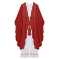 thumbnail image 6 of inhzoy Womens Greek Beaty Roman Queen Princess Outfit Ancient Toga Maxi Gown Burgundy L, 6 of 7