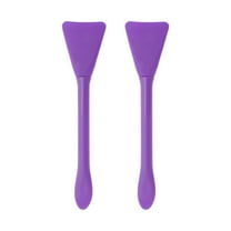 Unique Bargains 2 Pcs Multifunctional Facial Mask Brush Purple