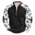 thumbnail image 2 of Blusas y camisas de manga larga con cuello redondo para hombre, sudadera con capucha de cuello redondo con cremallera y estampado, sudadera de manga larga, blusa de poliéster para hombre, 2 of 4