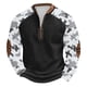thumbnail image 2 of Blusas y camisas de manga larga con cuello redondo para hombre, sudadera con capucha de cuello redondo con cremallera y estampado, sudadera de manga larga, blusa de poliéster para hombre, 2 of 4