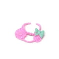 thumbnail image 4 of Barbie Doll Pink Flower With Teal Bow Necklace, 4 of 4