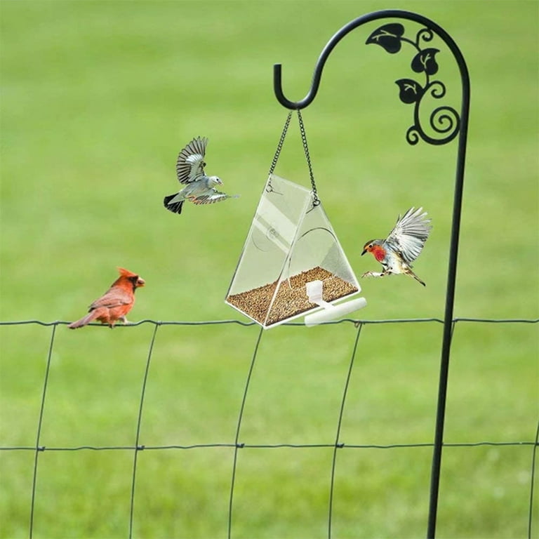 Triangle Transparent Bird Feeder Bird House Pet Feeder Acrylic