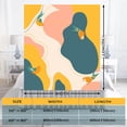 thumbnail image 4 of Girls Fluffy Yellow Boho Abstract Throw Blanket for Bed Couch Sofa Chair, Cute Personalized Bohemian Gift for Daughter Toddlers Kids (kid/small50x60 Inches), 4 of 6