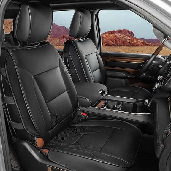 Seat Covers for 2007-2013 & 2019-2025 Chevy Silverado/GMC Sierra 1500 Crew Cab & 2020-2025 Chevrolet/GMC 2500HD/3500HD|Full Set for Truck |Front & Rear, Black