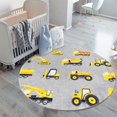 thumbnail image 1 of TEMBR Round Rug,Trucks Large Non Slip Super Soft Plush Area Rug for Kids Room Playroom Nursery Bedroom, Educational Washable Circular Floor Mat for Home Room Decorative(31.5"), 1 of 7