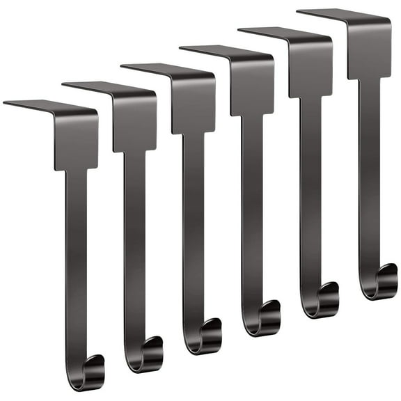 Christmas Stocking Holders,6 Pcs Mantel Stocking Hangers,Non-Slip Hanging Hooks,Christmas Ornament Hooks,Christmas Garland Clips for Thick Fireplace Mantel Staircases Xmas Party Decor,Black