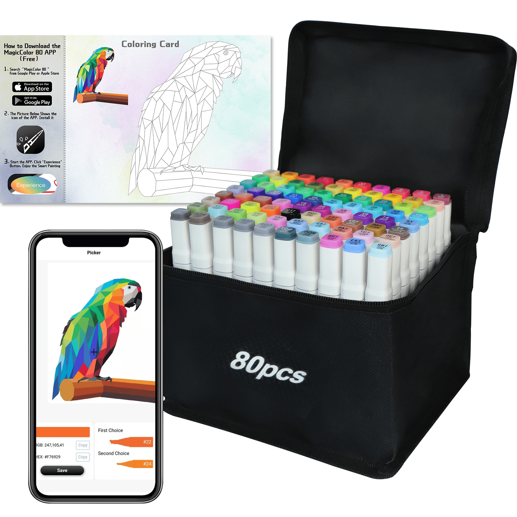 Best Choice Products Set of 228 Alcohol-Based Markers, Dual-Tipped Pens w/  Brush & Chisel Tip, Carrying Case - Black - Walmart.com