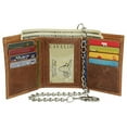 thumbnail image 2 of RFID Blocking Leather Chain Trifold with ID Window and Credit Card Pockets USA Series, 2 of 15