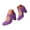 Purple, variant on Women's Mary Jane Heels with Bow Retro Round Toe Low Block Heel Pumps Comfortable Suede Dress Shoes for Ladies Party Blue Size 6