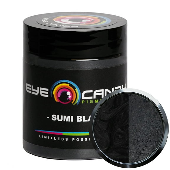 Sumi Black Mica Powder Pigment (25g) for DIY Crafts: Woodworking, Resin, Soap, Paint, and More