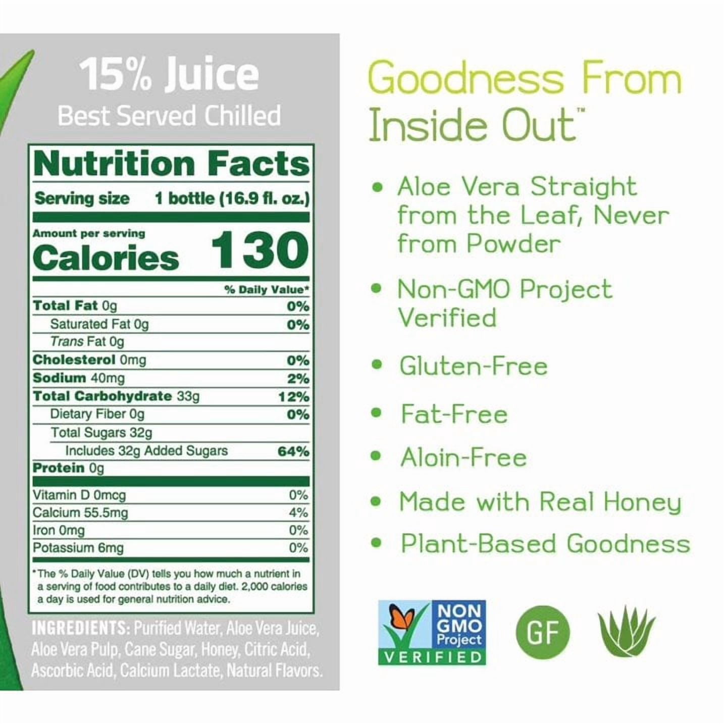 (Pack Of 12) Alo Beverage Aloe Exposed Organic Honey 16.9 Fo