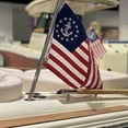thumbnail image 5 of FLAGWIN Nautical Boat Flags, 12x18 Ensign Boating Nylon Embroidered American flag with 2 Brass Grommets, 5 of 5