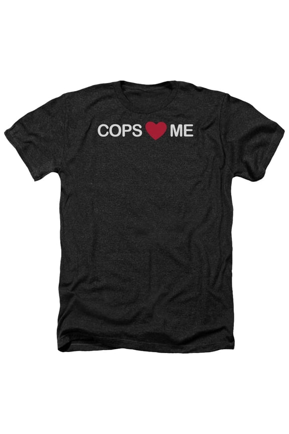 - Cops Love Me - Heather Short Sleeve Shirt - Small