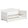 thumbnail image 5 of Twin Daybed with Two Storage Drawers, Soild Wood Sofa Bed Frame with Wooden Slat Supports, Storage Daybed Sofa Furniture for Living Room Guestroom,No Box Spring Needed,Beige, 5 of 9
