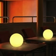 thumbnail image 4 of Spherical Moon Atmosphere Night Light Waterproof LED Garden Ball Light Landscape Light Lighting Lawn Light 15x15cm,1 * Round Light 1 * Remote Control,White, 4 of 6