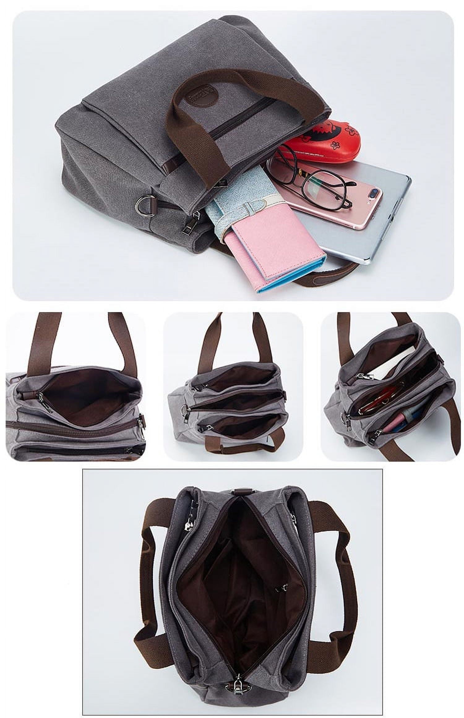 Ablanczoom Handbags Womens Tote Bags Multiple Pockets Lady Shoulder Crossbady Bags