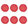 thumbnail image 4 of 6 manteles individuales de encaje para vajilla, almohadillas para tazas, diseño retro artesanal, manteles de encaje para mesa de comedor, decoración Rojo, 4 of 8