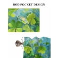 thumbnail image 6 of St. Patrick's Day 2 Panel Kitchen Curtains for Small Windows, Farmhouse Spring Green Clovers Plants Bathroom Tier Curtain, Short Window Treatment for Bedroom/Living Room 55"x24", 6 of 6