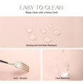 thumbnail image 3 of Romanstile Mantel Redondo Impermeable Resistente A Las Manchas Manteles Lavables Manteles De Poliéster Sin Arrugas Para Cocina Comedor Fiesta Boda Interior Y Exterior - Rosa Claro 70 Pulgadas, 3 of 5