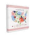 thumbnail image 3 of Stupell Sweet Land Of Liberty Floral USA Holiday Painting Gallery Wrapped Canvas Print Wall Art, 3 of 7