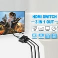 thumbnail image 3 of QJUHUNG 8K HDMI 2.1 Switch 3 In 1 Out Plug and Play HDR10 Switch Device Adapter  8K@60Hz  4K@120Hz, 3 of 9