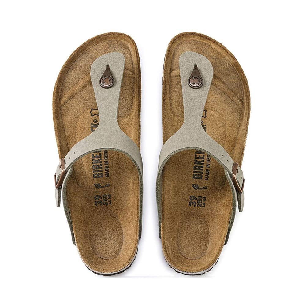Birkenstock Men's Flip Flop Sandals, Grey Stone Stone, 6.5 Narrow