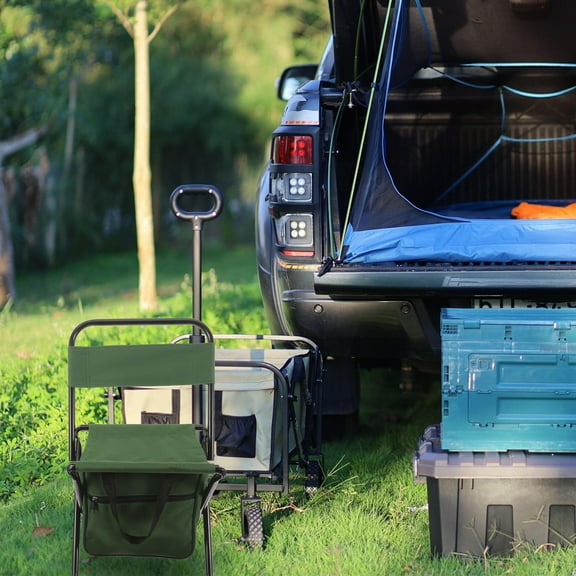 Worgeous  Foldable Outdoor Chairs Compact Camping for Adults Folding Green