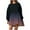 Purple, variant on IROINNID Long Sleeve Dress for Women Oversized Fit&Flare Dress Round-Neck Ladies Patchwork Mini Dresses,Black