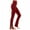 Wine, variant on SMihono Clearance 2024 Leggings High Waisted Yoga Pants For Women Pants Soft Bell Bottom Trousers Skinny Slim Fit Full Length Pants for Ladies Love Army Green 4